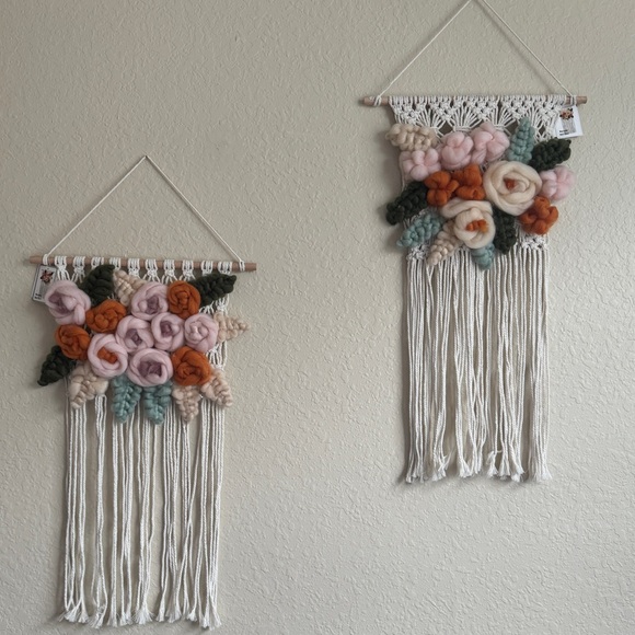 Boho Floral Woven Tapestry - Picture 1 of 4